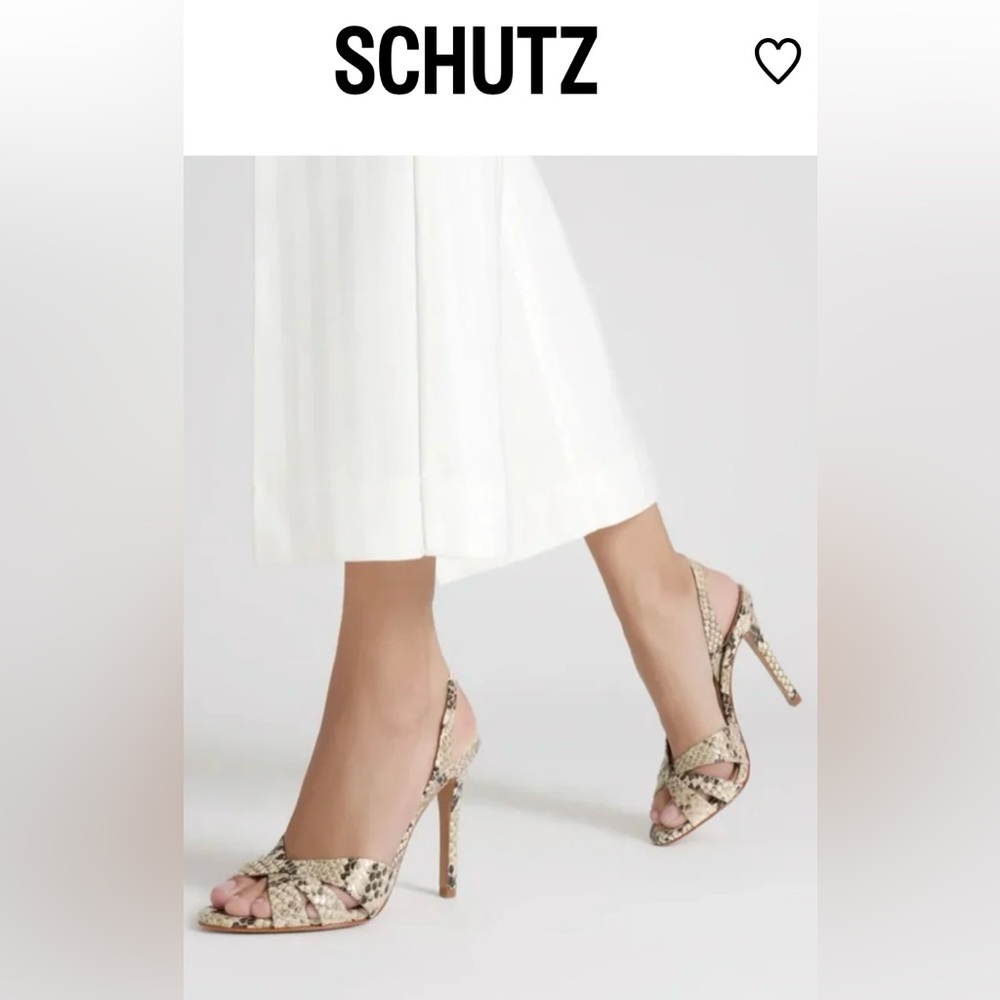 Schutz Keegan Sling (leather Lu/natural)